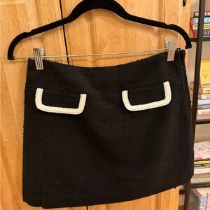 H&M Black Skirt with White Trim